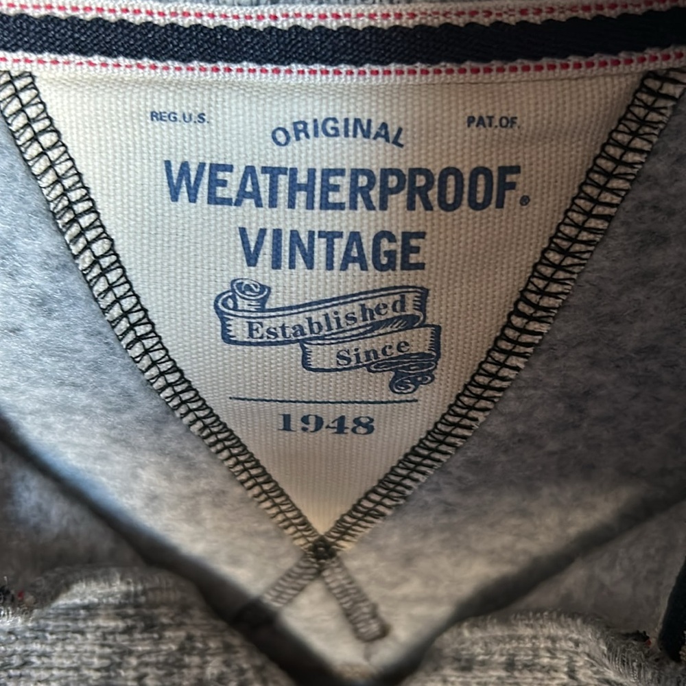 Weatherproof Vintage Brand New Gray Quarter-Zip Knit Sweater - Picture 3 of 4